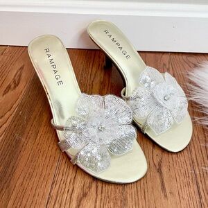 Vintage Y2K sequin glam heels 🤍 by Rampage